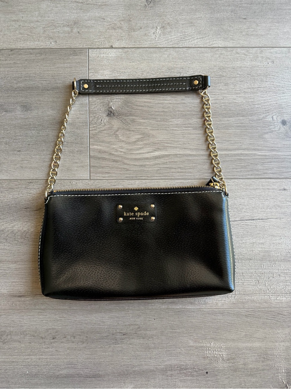 Kate Spade Black Leather Chain Strap Shoulder Bag